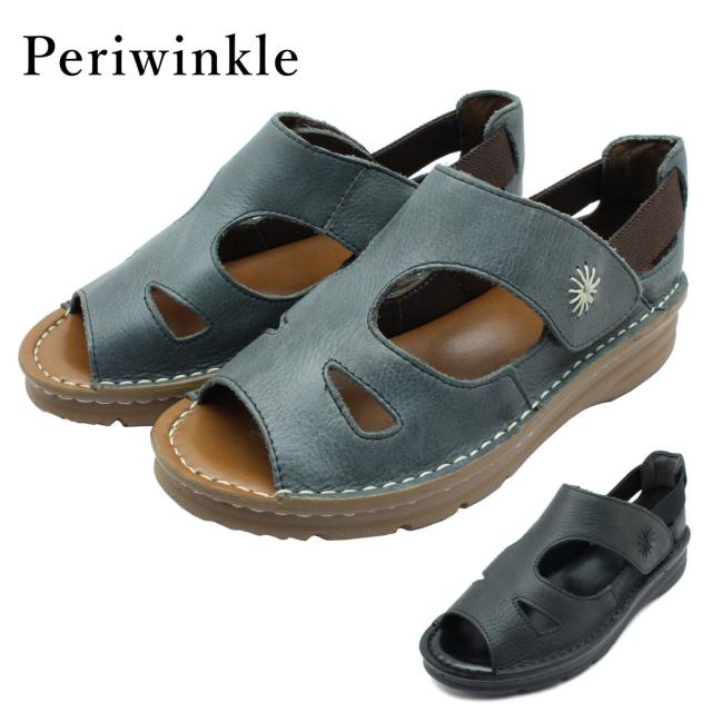 Periwinkle ペリウィンクル レディース サンダル スリッポン 3866 甲ベルト 本革 フラットシューズ カジュアル ストラップ 婦人靴の通販は 8,224円