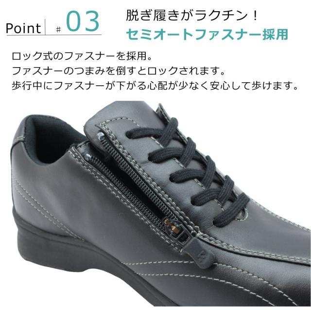 ヨネックス YONEX レディース L30F  ウォーキングシューズ  パワークッション 3.5E 内側ファスナー 膝 腰 負担軽減 シニア 旅行 母の日 ギフト