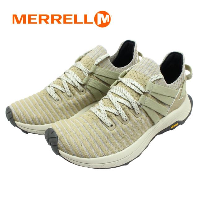 メレル MERRELL エンバーク レース レディース スニーカー  J067318 EMBARK LACE キャンプ アウトドア ニット素材 ビブラムソール オイスター