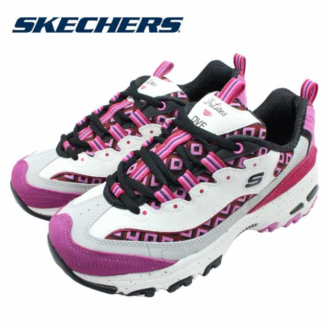 スケッチャーズ SKECHERS レディース スニーカー D Lites Cube Climb 150162 シューズ 靴 ホワイト/ブラック/ピンク