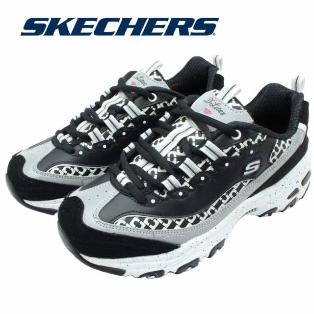 スケッチャーズ SKECHERS レディース スニーカー D Lites Link Up 150163 シューズ 靴 ブラック/ホワイト/グレー