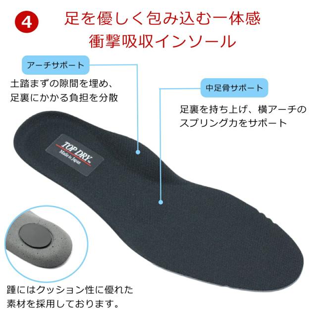 TOP DRY トップドライ レディース 防水 ロングブーツ ゴアテックス TDY3894 防寒 防滑 GORE-TEX 日本製 ブラック_4