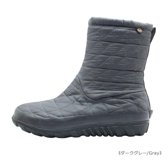 BOGS ボグス 72697 SNOWDAY II MID スノーデイ 2 ミッド スノーブーツ キルティング 防水 防滑 保温 抗菌 雨 雪 靴 ダークグレー オリーブ_1