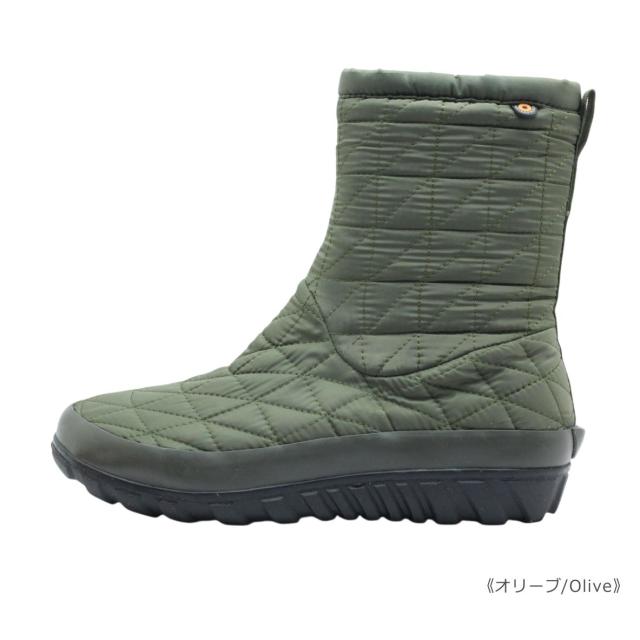 BOGS ボグス 72697 SNOWDAY II MID スノーデイ 2 ミッド スノーブーツ キルティング 防水 防滑 保温 抗菌 雨 雪 靴 ダークグレー オリーブ_2