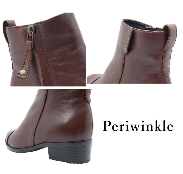 Periwinkle ペリウィンクル レディース ショートブーツ 9220 本革 レザー 防滑底 スノーブーツ サイドファスナー カジュアル_7