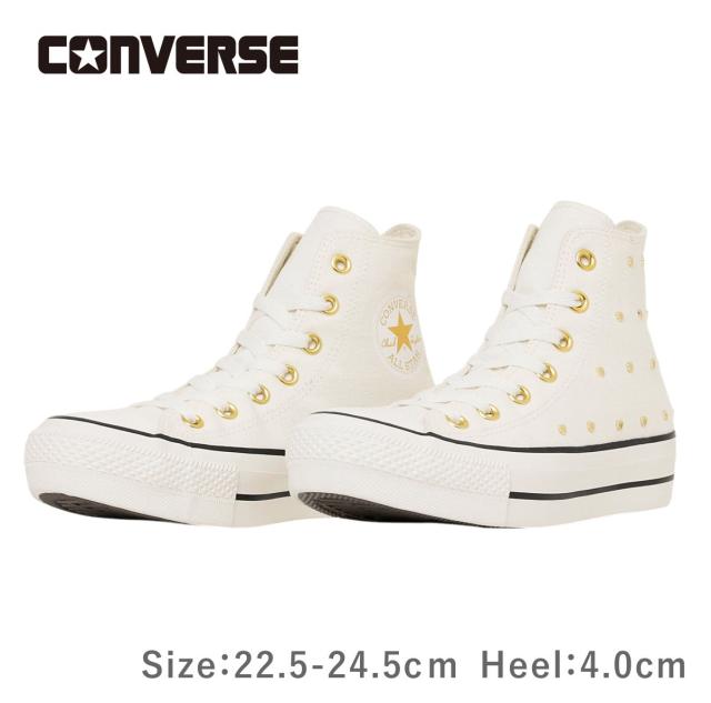 ALL STAR PLTS HEARTSTUDS HI オールスター ハートスタッズ ハイ レディース スニーカー ホワイト 厚底 靴