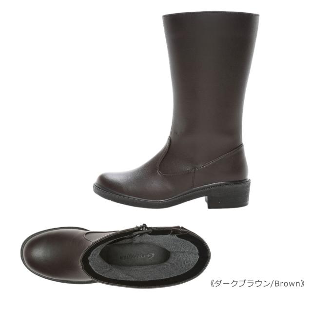 moonstar SPORTH ムーンスター スポルス SP 5268 CSR レディース ブーツ ロング 透湿 防水 ガラス繊維 防滑 軽量 日本製 国産 幅広 3E ジップ 靴 黒 茶 ブラック ダークブラウン_2
