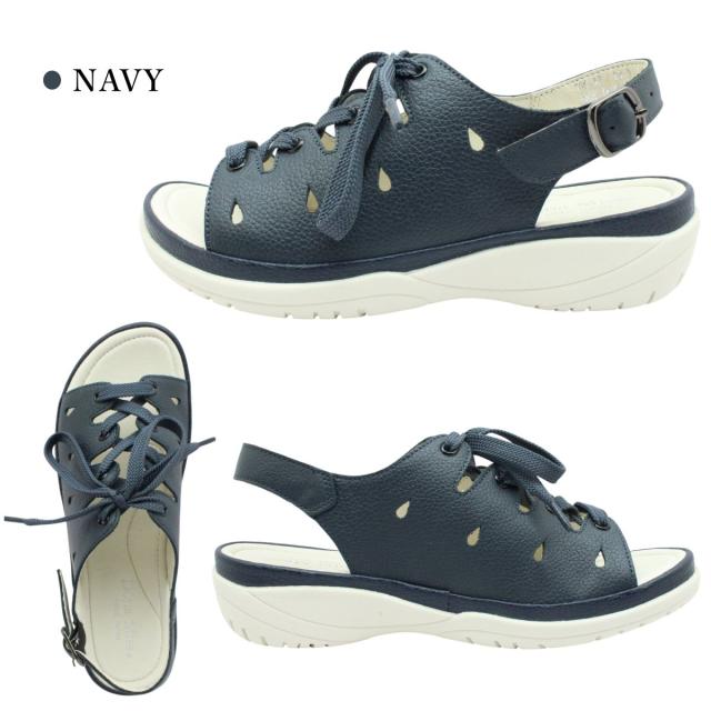 Dona Miss ドナミス レディース レザー サンダル レースアップ 本革 186-32 コンフォート クッション バックバンド Dona Miss ドナミス レディース レザー サンダル レースアップ 本革