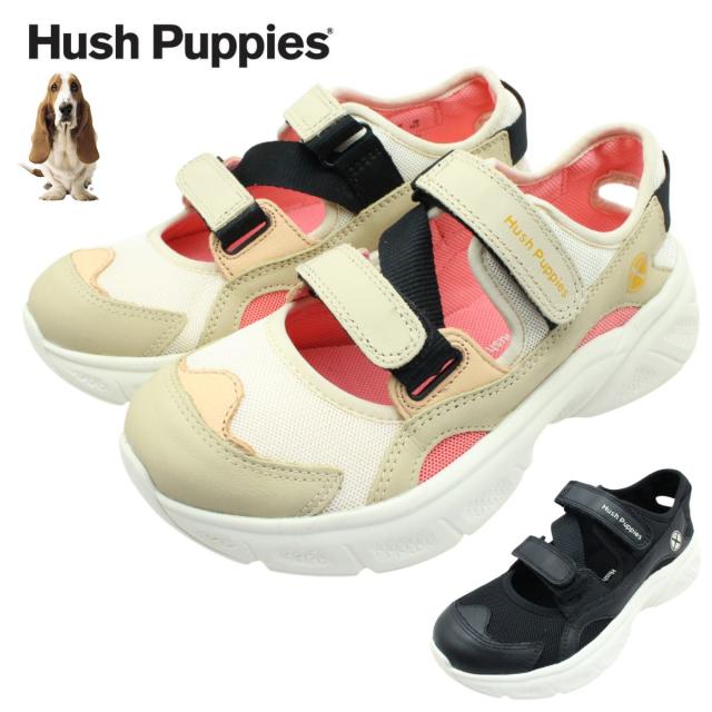 Hush Puppies ハッシュパピー レディース レザー スニーカー サンダル MOVEMENT HYBRID 靴 厚底 軽量 ベルト BODY SHOE HPW10709 10711
