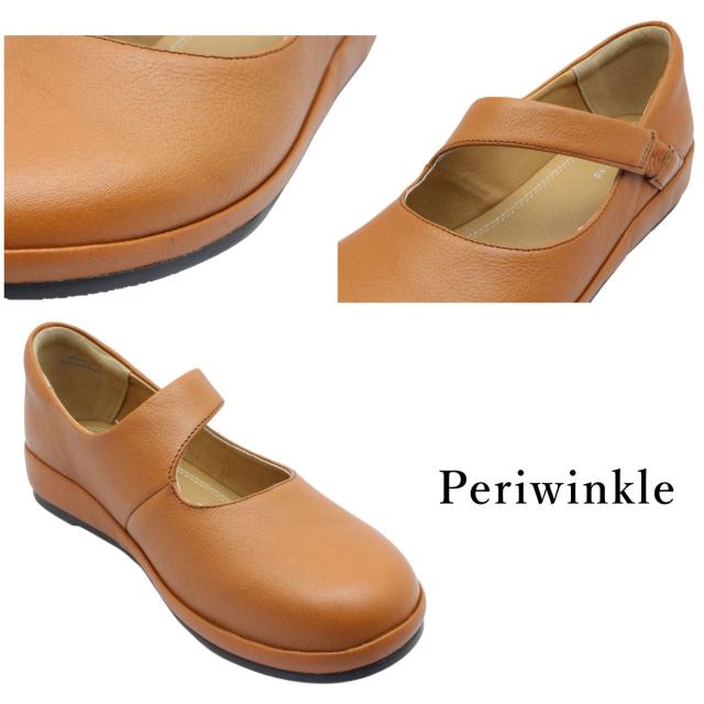 Periwinkle ペリウィンクル レディース レザー パンプス 3426 甲ベルト スリッポン 本革 フラットシューズ カジュアル ストラップ 婦人靴_11