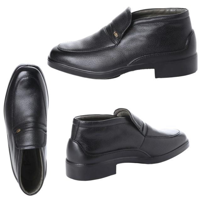 ボンステップ Bon Step メンズ レザー スノーブーツ 2305 本革 幅広 4E ファスナー コンフォート プレーントゥ ショートブーツ 日本製 大塚製靴 ブラック 黒 【お取り寄せ商品】 ボンステップ Bon Step メンズ レザー スノーブーツ 2305 本革 幅広 4E