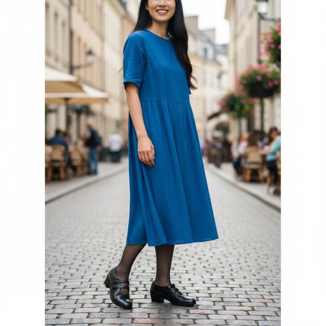 ボンステップ Bon Step レディース レザー パンプス 5874 3.5cmヒール