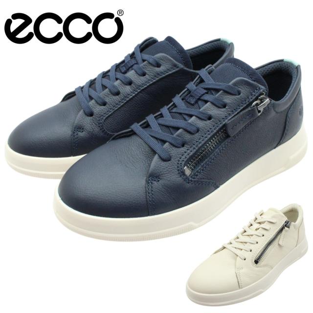 エコー ECCO レディース レザー スニーカー MOVE W Zip LACE  223813 ウォーキングシューズ 本革 紐靴 ファスナー 61738 54668