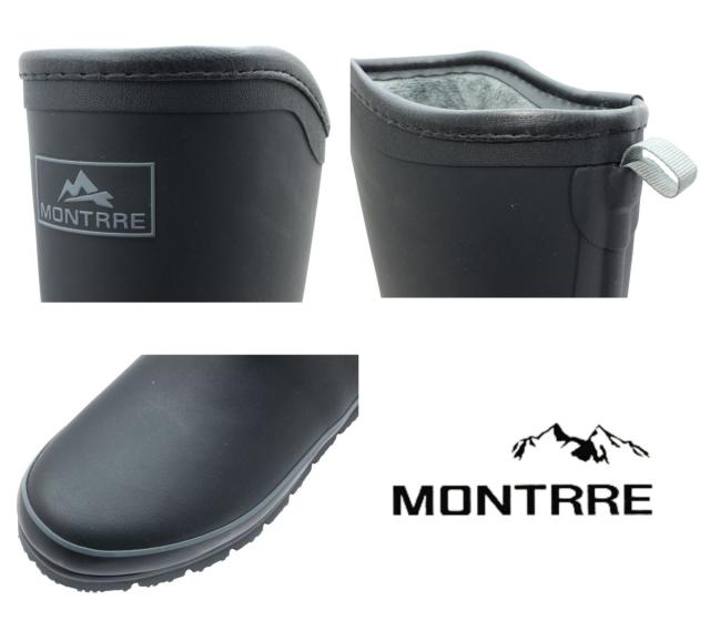モントレ MONTRRE メンズ 長靴 スノーブーツ レイン 防寒 防滑 防水 ショート丈 MBW 7940 MB-794 ブラック アキレス Achilles_9