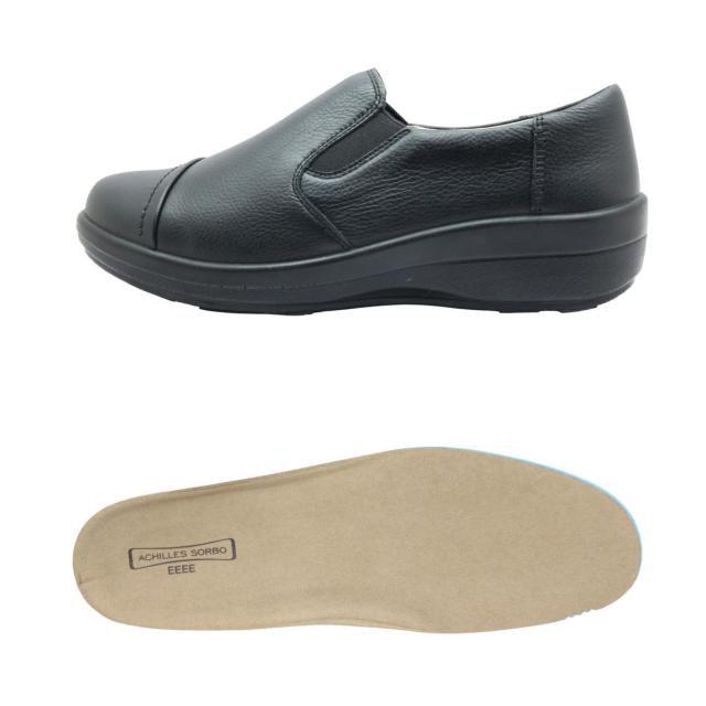 Achilles SORBO アキレス ソルボ AWC 426 4260 黒 ブラック レディース シューズ ウォーキング スニーカー スリッポン 本革 ガラス繊維 幅広 防滑 冬 雪 紐 靴 Achilles SORBO アキレス ソルボ AWC 426 4260 黒 ブラック レディース