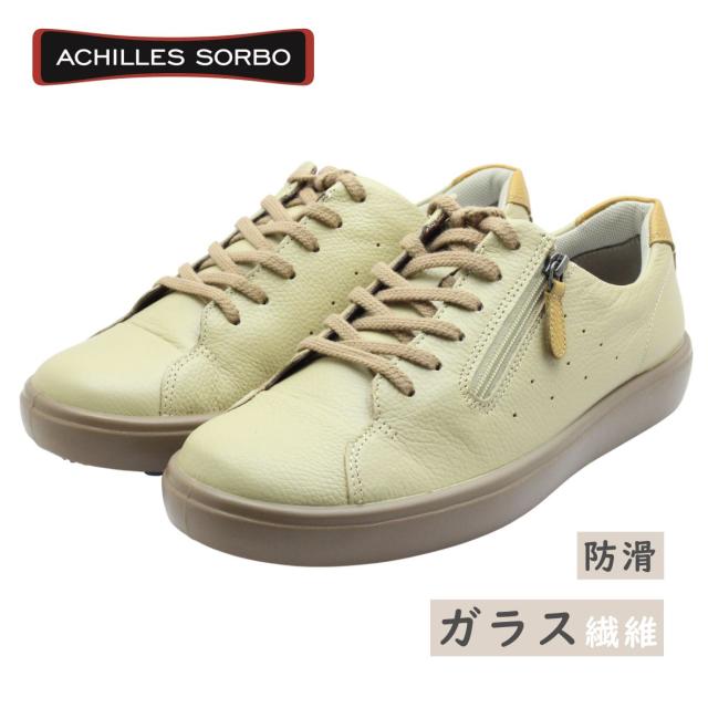 Achilles SORBO アキレス ソルボ AWC 595 5950 パールサンド サンド レディース シューズ ウォーキング スニーカー 本革 ガラス繊維 防滑 冬 雪 紐 靴