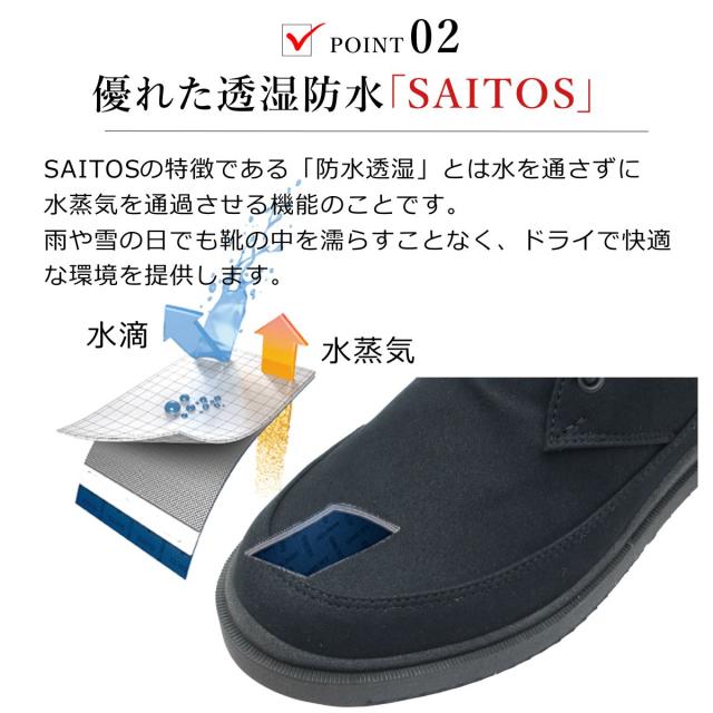 ムーンスター MoonStar メンズ スノーシューズ SPH7333CSR 雪道対応 3E 幅広 透湿防水 防滑 ブラック カジュアル ハイカット スニーカー 靴_2