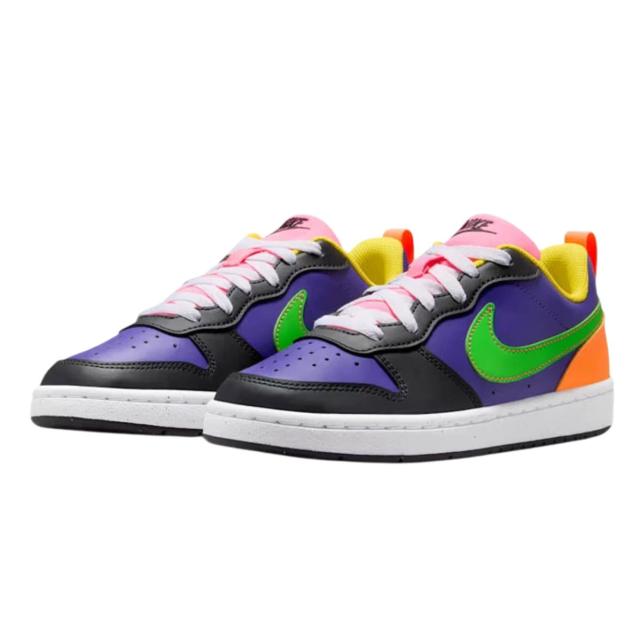 NIKE ナイキ COURT BOROUGH LOW RECRAFT GS コート ボロー ロー リクラフト ジュニア キッズ スニーカー パープル DV5456-502 紐 通学 靴