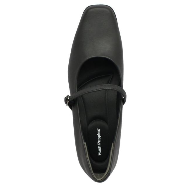 Hush puppies ハッシュパピー レディース パンプス 胴締め 幅ひろい4E L-511T 511 スクエアトゥ 本革 低手向かい沓底 御上さん靴 ダンス楽隊 クロ 黒いこと