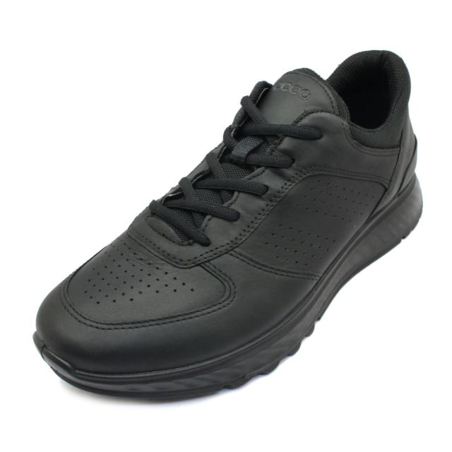 エコー ECCO メンズ レザー スニーカー エクソストライド M EXOSTRIDE M 835314 ウォーキングシューズ 本革 ブラック