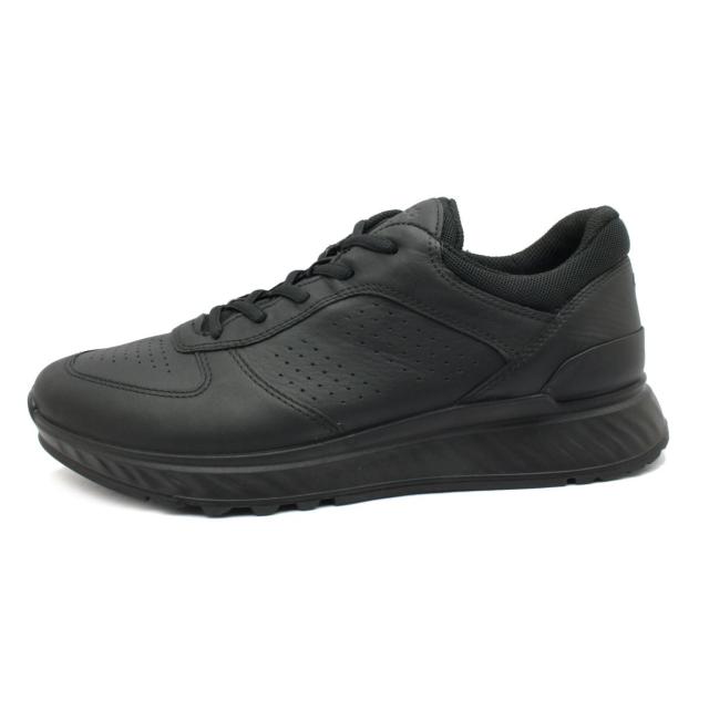 エコー ECCO メンズ レザー スニーカー エクソストライド M EXOSTRIDE M 835314 ウォーキングシューズ 本革 ブラック