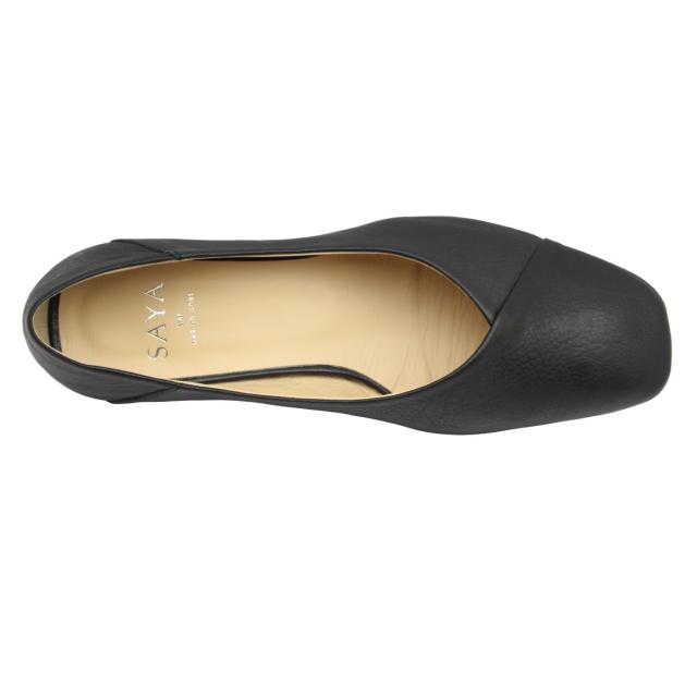 Saya サヤ レディース シューズ 50807 ローヒール スクウェア カッター