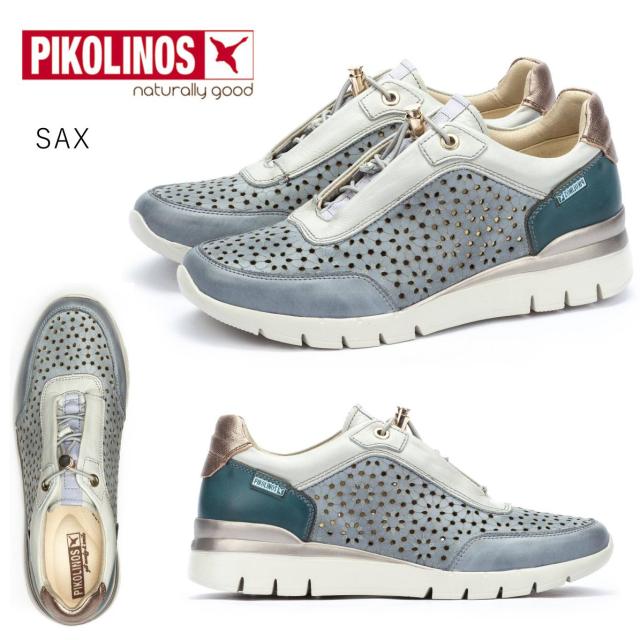 ピコリノス PIKOLINOS レディース CANTABRIA レザースニーカー パンチング PK541 本革 W6R-6584 スペイン ピコリノス PIKOLINOS レディース CANTABRIA レザースニーカー