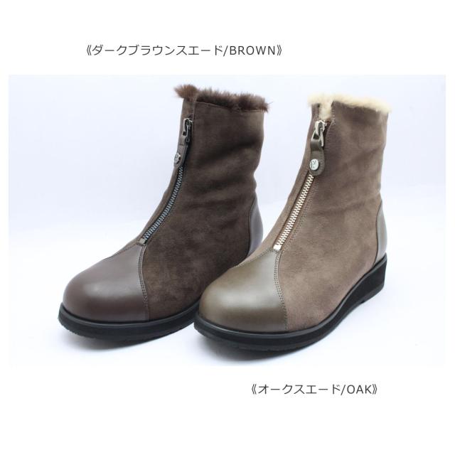 HIROKO KOSINO ヒロコ コシノ レディース ブーツ 4001 ショート 撥水 靴 黒 ブラック ブラウン オーク スエード_12