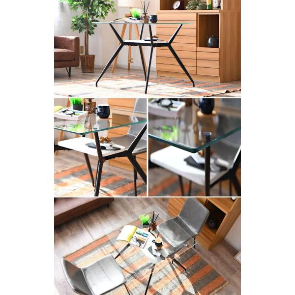 ダイニングテーブル ガラステーブル カフェテーブル ガラス天板 強化ガラス スチール脚 80 正方形 クリア 86119の通販は ダイニングテーブル ガラステーブル カフェテーブル ガラス天板 強化ガラス スチール脚 80 正方形 クリア 86119の通販は