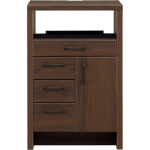 電話台 ＦＡＸ台 ファックス台 ルーター収納 キャビネット 完成品 シェルフ シンプル モダン ブラウン 31127の通販は 16,188円