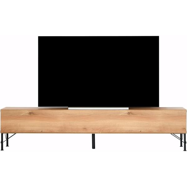 テレビ台 テレビボード おしゃれ 木目調 収納 ローボード 国産 TV台 スチール脚 木製 パソコン台 作業台 ナチュラル 新生活　国産 45098の通販は