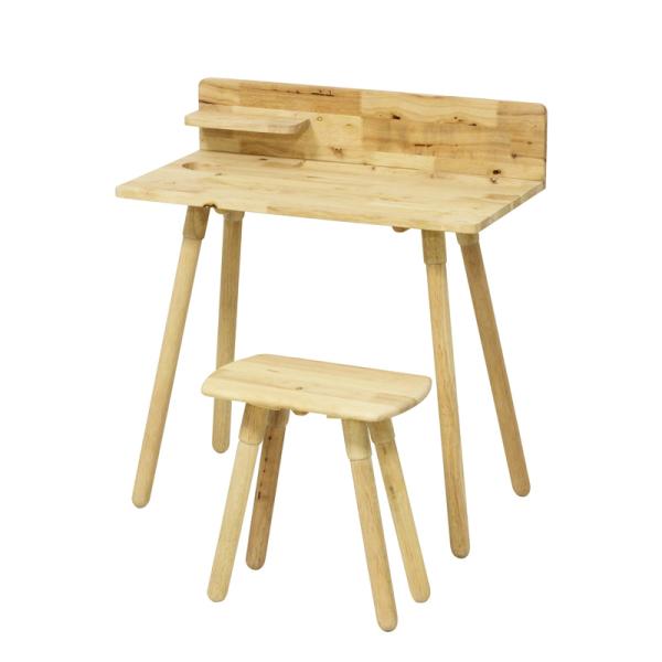 クロシオ (Kuroshio)  NATURE エシカルデスク2点セット デスク チェア セット 2点セット スツール付き 天然木 椅子 コンパクト 棚付き 子供用の通販は