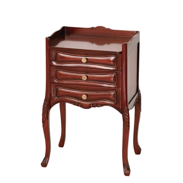 クロシオ(Kuroshio)  ルイ 3段チェスト 天然木 マホガニー ヨーロピアン 完成品 チェスト 引き出し サイドチェスト 19,850円