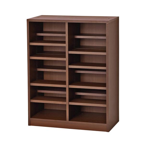 クロシオ(Kuroshio)   国産ダブル棚板本棚 幅90cm ブラウン 日本製 本棚 書棚の通販は 20,244円