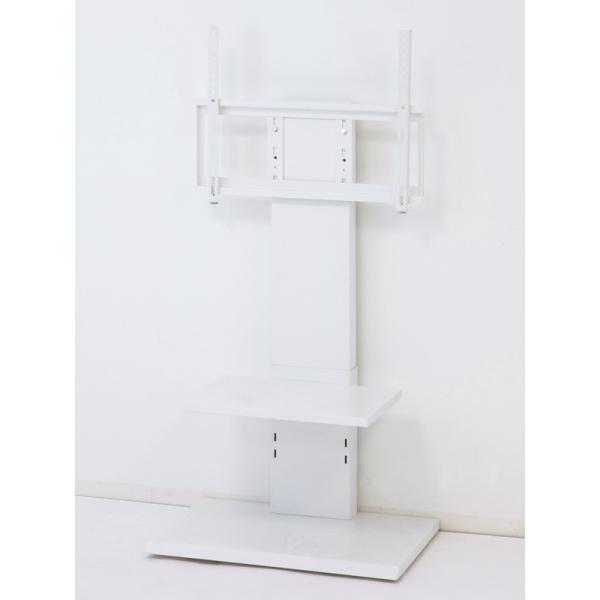 クロシオ(Kuroshio) 壁掛け風テレビ台 ロー  テレビスタンド テレビ台  ホワイト 60×40×104.5~120.5cm 壁掛け風 ロータイプ 94835の通販は 17,140円