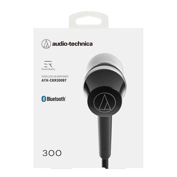 オーディオテクニカ　Bluetoothイヤホン ブラック ATH-CKR300BT BK イヤフォン 両耳 長時間再生 マイク機能 通話 通勤 通学 仕事 テレワーク WEB会議 プレゼント 高音質 軽量 iPhon Android 抗菌加工 高音質再生