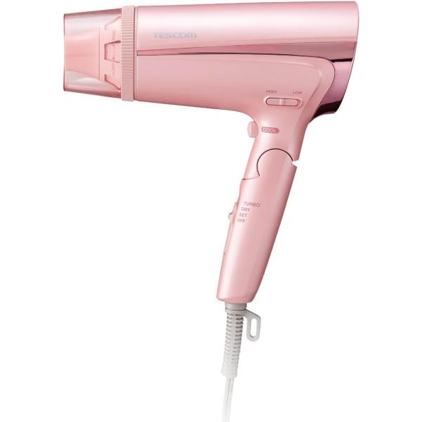 テスコム ヘアドライヤー プロテクトイオン 折りたたみ 小型 軽量 冷温風 ラク抜きプラグ ピンク TD465A-Pの通販は