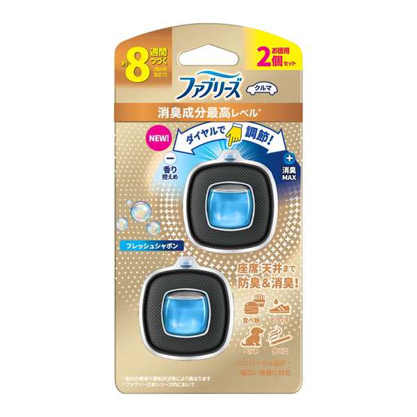 【１０個セット】 P&G ファブリーズ 消臭芳香剤 車用 イージークリップ フレッシュシャボン(2.5ml×2個入)×１０個セット