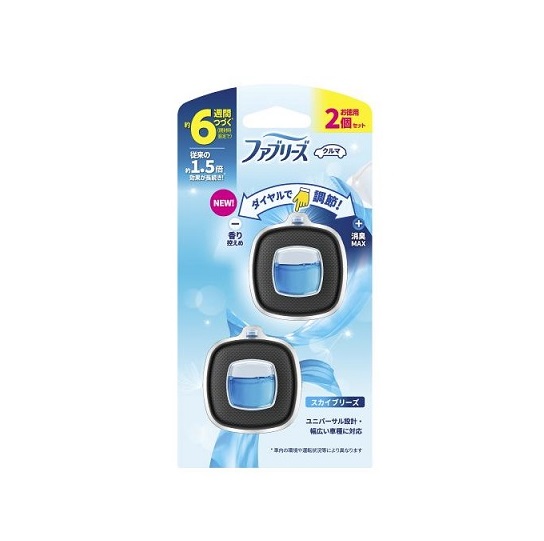 【１０個セット】 P&G ファブリーズ 消臭芳香剤 車用 イージークリップ スカイブリーズ(2.4ml×2個入)×１０個セットの通販は 8,176円