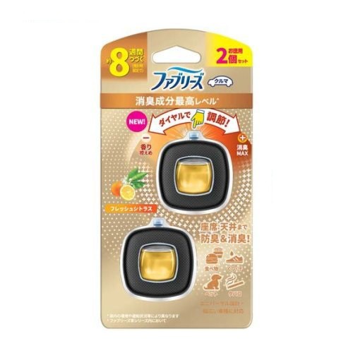 【１０個セット】 P&G ファブリーズ 消臭芳香剤 車用 イージークリップ フレッシュシトラス(2.5ml×2個入)×１０個セット