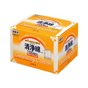 【１０個セット】【１ケース分】 ハクジウ 清浄綿A II 100包入 ×１０個セット　１ケース分 【k】【ご注文後発送までに1週間前後頂戴するの通販は