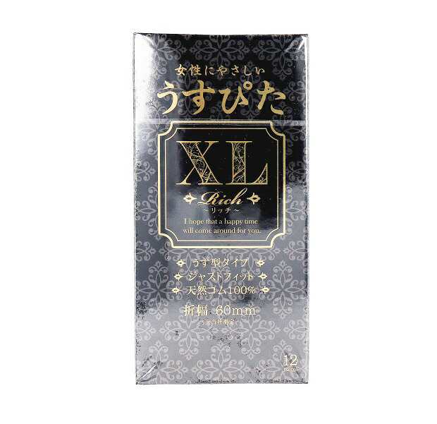 【４８個セット】【１ケース分】ジャパンメディカル うすぴた コンドーム リッチ XL 12個入×４８個セット　１ケース分【k】【ご注文後発