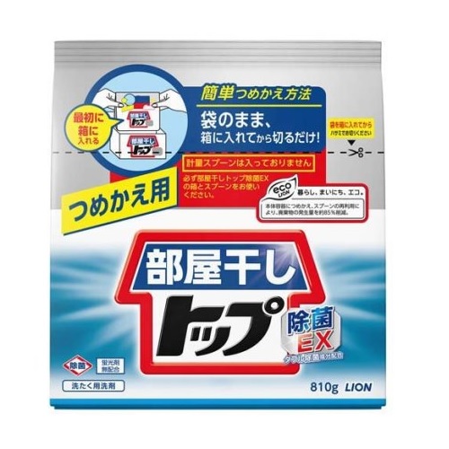 【２０個セット】 ライオン 部屋干しトップ 除菌EX 詰め替え(810g)×２０個セットの通販は 11,480円