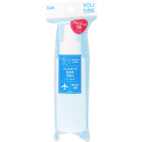 【２０個セット】 貝印 YOU TIME ジェルポンプ 乳白色 空ボトル KC1328 100ml×２０個セット【k】【ご注文後発送までに1週間前後頂戴する場合がございます】