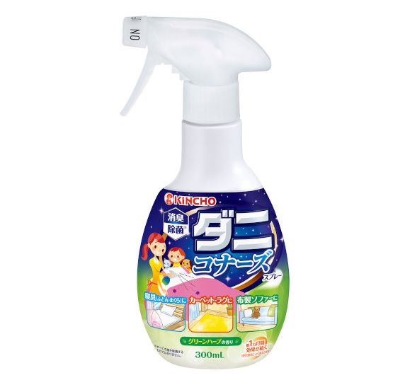 【２４個セット】【１ケース分】 大日本除虫菊 金鳥 ダニコナーズスプレー グリーンハーブの香り(300ml)×２４個セット　１ケース分　