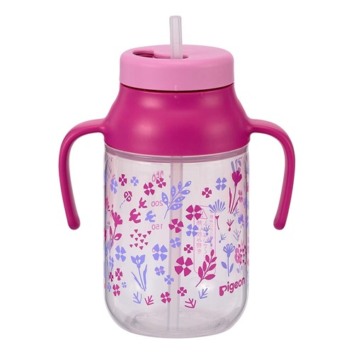 【１０個セット】 ピジョン ストローボトル クルット フラワー ピンク(330ml)×１０個セット【mor】【ご注文後発送までに3週間前後頂戴する場合がございます】