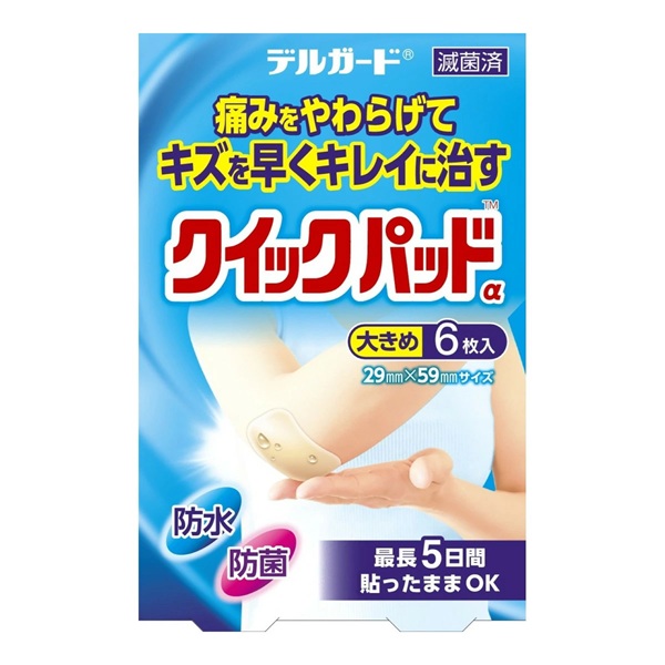 【２０個セット】 阿蘇製薬 デルガード クイックパッド 大きめ(6枚入)×２０個セット【mor】【ご注文後発送までに2週間前後頂戴する場合がございます】