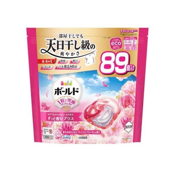 【３個セット】 P&amp;G ボールド 洗濯洗剤 ジェルボール 4in1 プレミアムブロッサム つめかえ(89個入)×３個セット