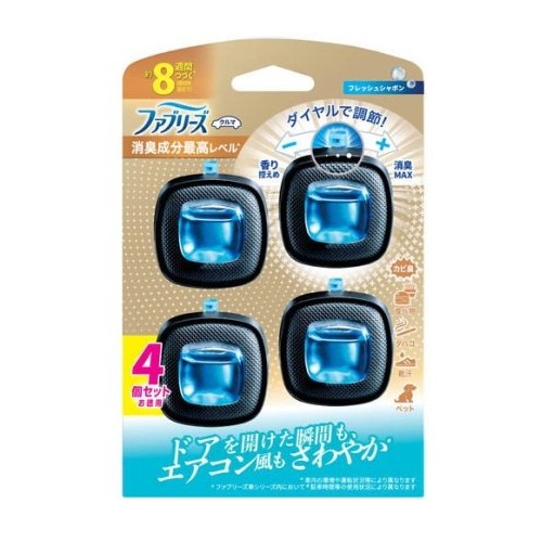 【１０個セット】 P&G ファブリーズ イージークリップ 車用 フレッシュシャボン(2.5ml×4個入)×１０個セット 14,416円
