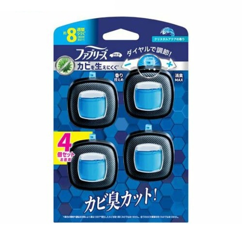 【６個セット】【１ケース分】 P&G ファブリーズ クルマ用 カビを生えにくく クリスタルアクア(4個入)×６個セット　１ケース分